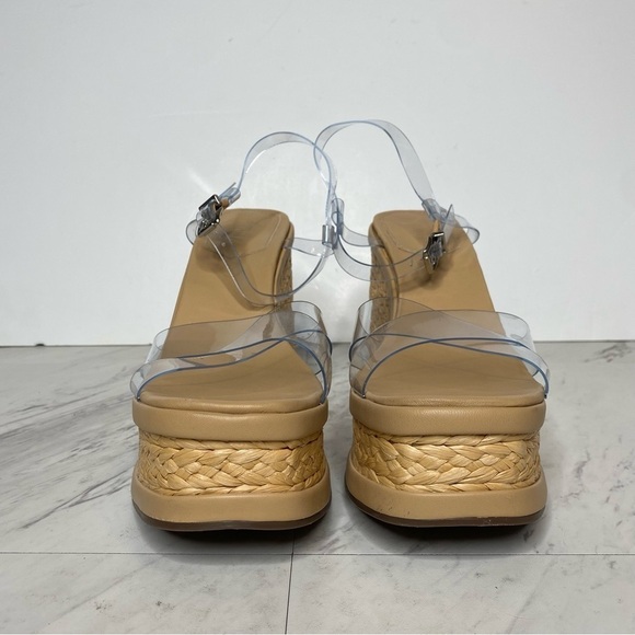 New! Schutz Caryne Wedge Heel Sandal 10 1/2 - Picture 2 of 13